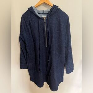 NIC+ZOE Denim Blue Knit Long Top/Tunic